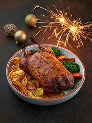 Image showing freshly roasted duck roast