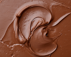 Image showing melted chocolate background