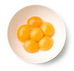 Image showing bowl of egg yolks