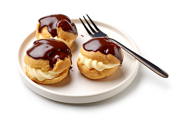 Image showing freshly baked cream puffs