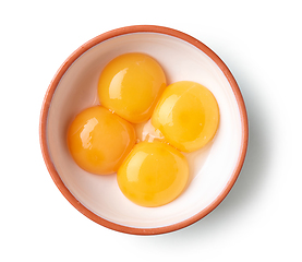 Image showing bowl of egg yolks