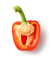 Image showing half of fresh red paprika