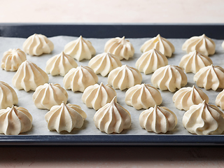 Image showing freshly baked meringue cookies