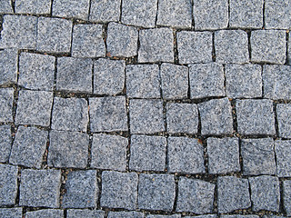 Image showing grey square bricks background