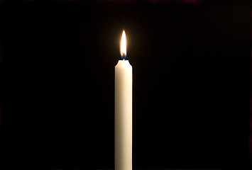 Image showing A candle in the wind