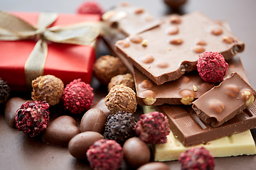 Image showing close up of handmade chocolate candies