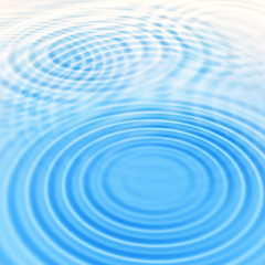 Image showing Water background with round crossing ripples