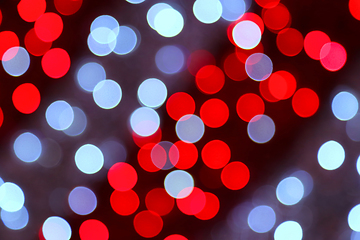 Image showing Unfocused bright holiday lights background