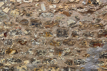 Image showing Close-up of ancient stone wall background