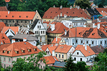 Image showing Architecture of old little town Czech Krumlov (Cesky Krumlov) in