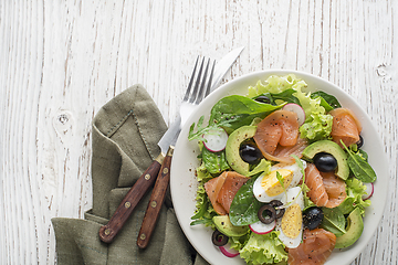 Image showing Salmon salad