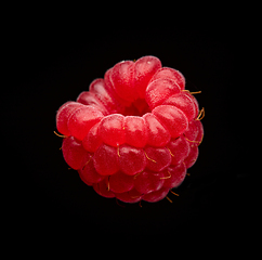 Image showing fresh raspberry macro