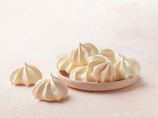 Image showing freshly baked meringue cookies