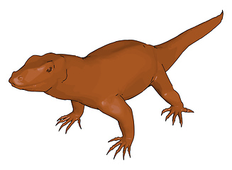 Image showing A baby Dinosaur vector or color illustration