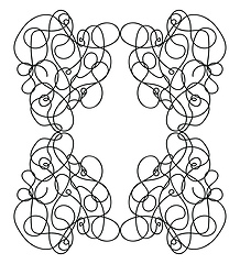 Image showing Doodle of lines vector or color illustration