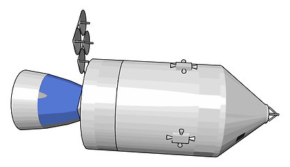 Image showing The space vehicle vector or color illustration