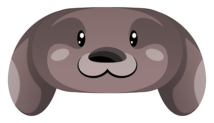 Image showing Cartoon grey puppy vector illustration on white background