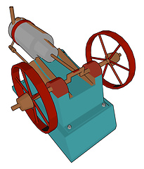 Image showing Mechanical device machine vector or color illustration