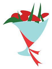 Image showing A bouquet vector or color illustration