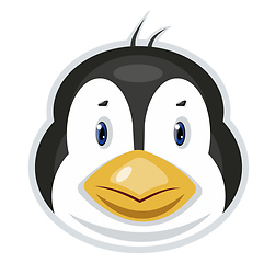 Image showing Penguin Bird, vector color illustration.