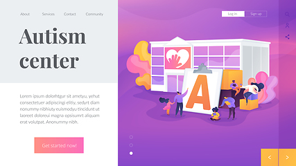 Image showing Autism center landing page concept