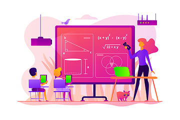 Image showing Math lessons concept vector illustration.