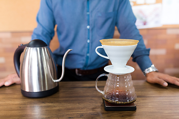 Image showing Making of drip coffee