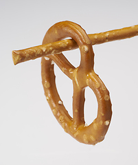 Image showing small lye pretzel closeup