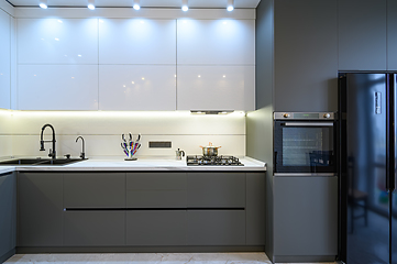 Image showing Luxury modern kitchen interior