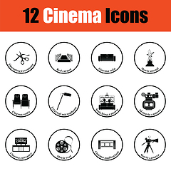 Image showing Set of cinema icons