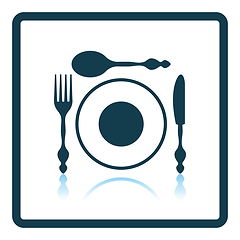 Image showing Silverware and plate icon