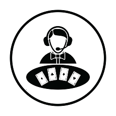 Image showing Casino dealer icon