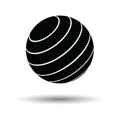 Image showing Fitness rubber ball icon