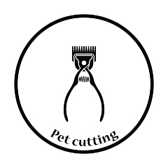Image showing Pet cutting machine icon