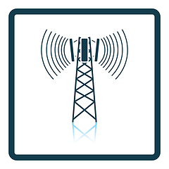 Image showing Cellular broadcasting antenna icon