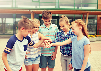 Image showing group of happy elementary school students