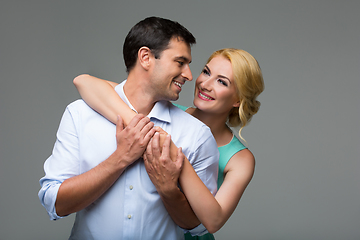 Image showing Beautiful happy couple hugging