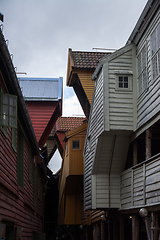 Image showing Bryggen at Bergen, Hordaland, Norway