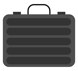 Image showing Old suitcase travel item luggage or baggage vector or color illu