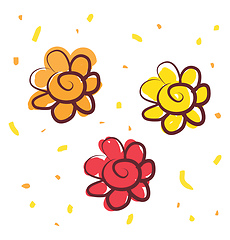 Image showing A yellow flower vector or color illustration