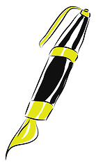 Image showing Simple cartoon black pen vector illustration on white background
