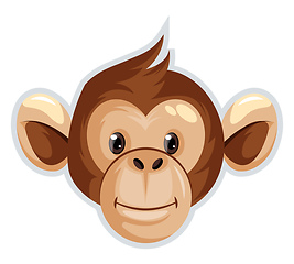 Image showing Monkey, vector color illustration.