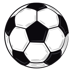 Image showing A white & black Soccer ball vector or color illustration