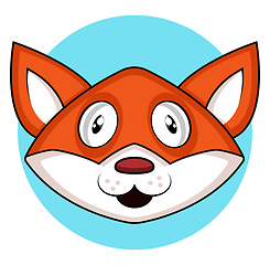 Image showing Simple cartoon fox vector illustration on white background