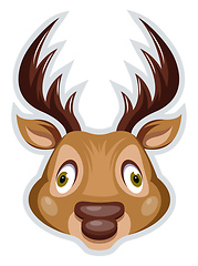 Image showing Deer Face, vector color illustration.