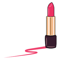 Image showing Pink Lipstick vector or color illustration