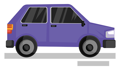 Image showing Purple car vector illustration on white background.