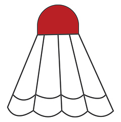 Image showing A cartoon shuttlecock vector or color illustration