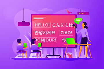 Image showing Foreign languages concept vector illustration.