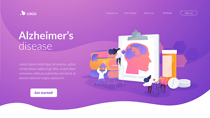 Image showing Alzheimer disease landing page concept